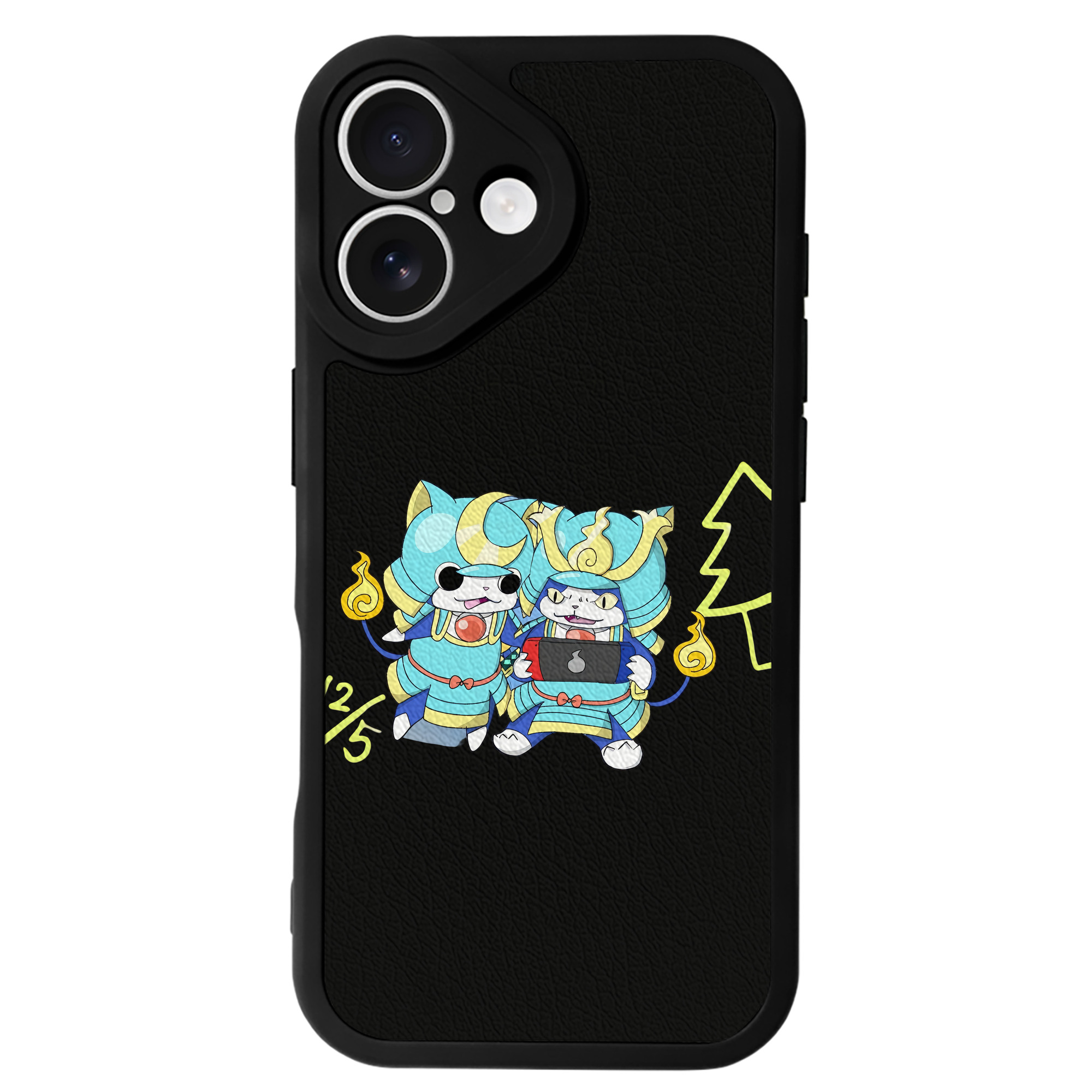 （画像用） 妖怪ウォッチ Yo-kai Watch 【iPhone 16シリーズ対応】シリコンスマホケース（レザー調） 材質：シリコン